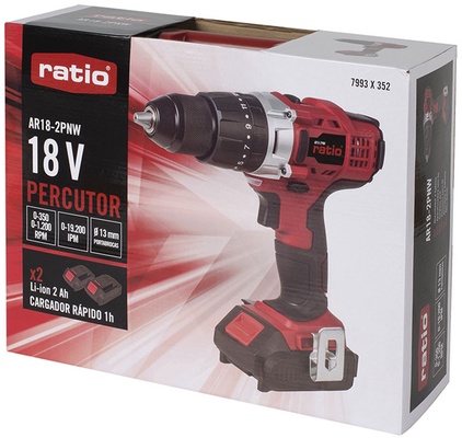 Taladro/atornillador Percutor con Bater�a Litio Ratio Ar18-2pnw